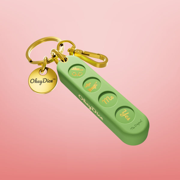 Porte-clé décisionnel OkeyDice Classic Kiwi Green